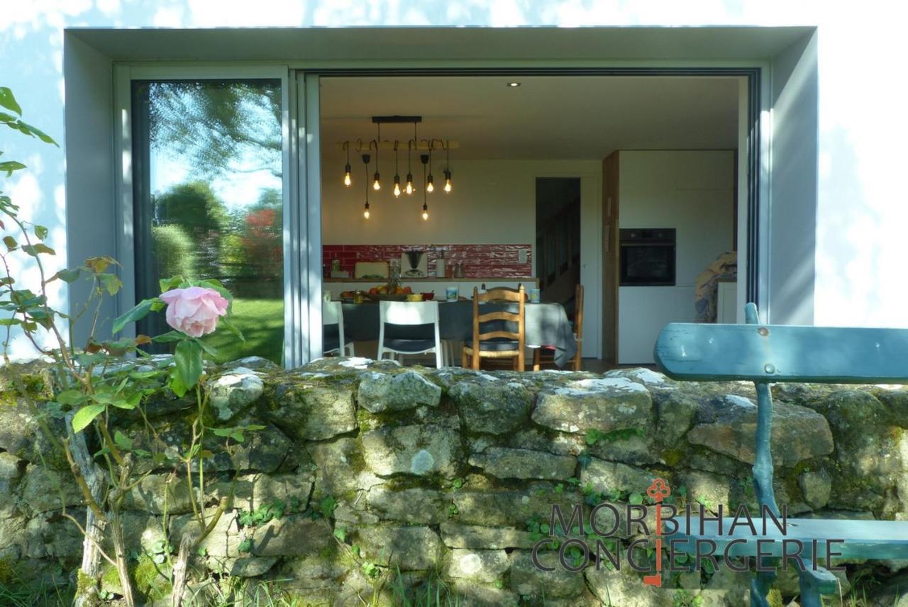 Belle Longere En Campagne A Larmor Baden Villa Exteriör bild